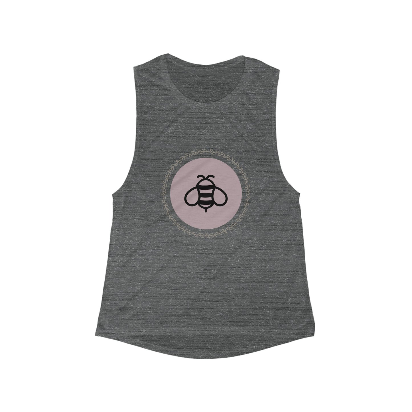 Bee Motif Women's Flowy Muscle Tank - Stylish and Comfortable Activewear